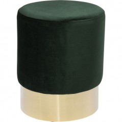 Stool Cherry Dark Green Brass Ø35cm